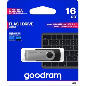 Pendrive GoodRAM 16GB UTS3 BLACK USB 3.0 - retail blister