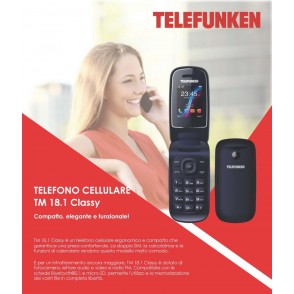 Telefono Cellulare TM 18.1 CLASSY Telefunken Dark Blu