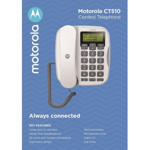 Telefono fisso con Vivavoce e Tasti grandi Motorola CT510