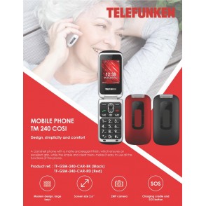 Telefono Cellulare Telefunken TM 240 COSI Nero