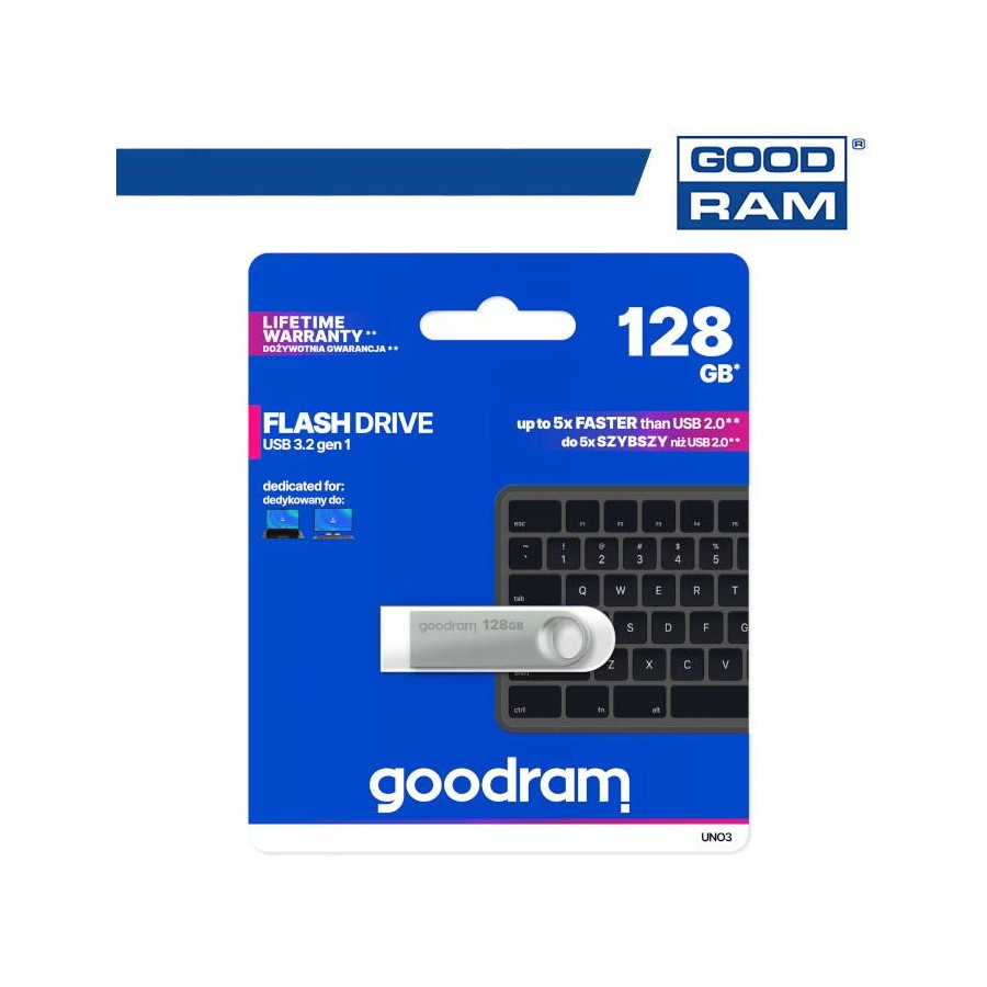 Pendrive GoodRAM 128GB UNO3 USB 3.2 - retail blister